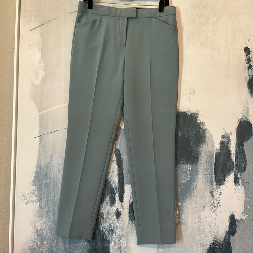 Theory Cropped Dress Pants in Dusty Sage Green